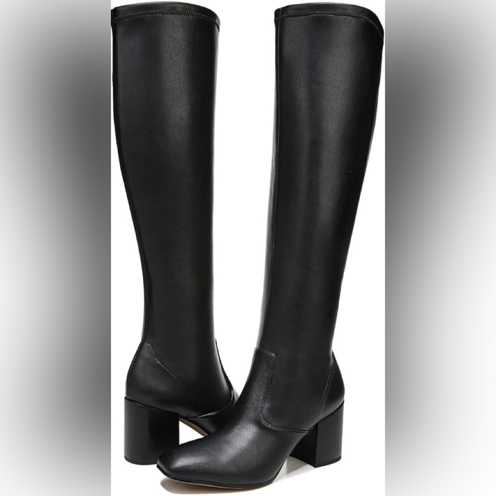 Franco Sarto Black Heeled Boots - wide calf
